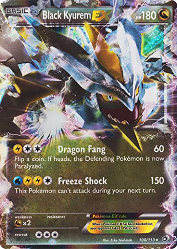 Black Kyurem EX ポケモンカード　※スリーブ付き※ Amazon.co.jp: Pokemon - Black Kyurem ex (100/113) - Legendary