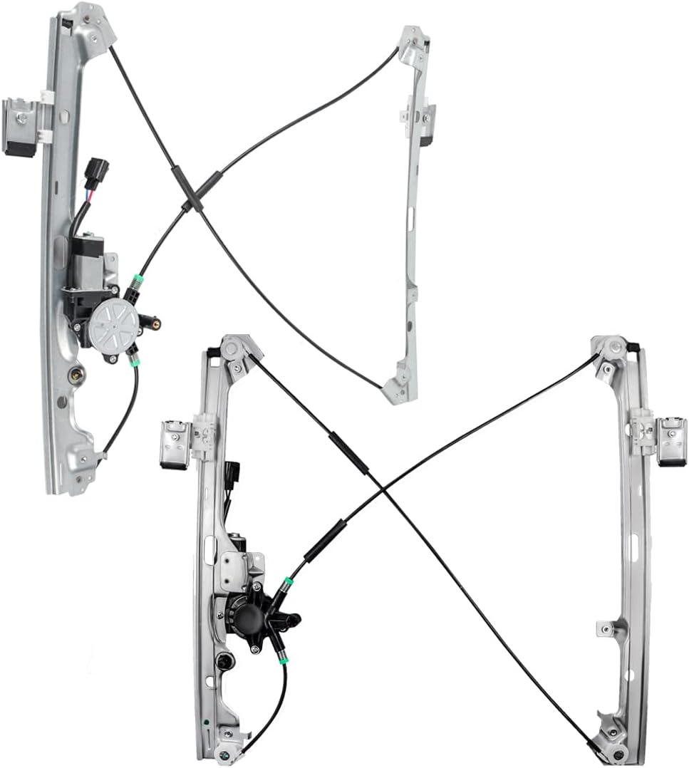 MOSTPLUS Power Window Regulator with Motor 741-644 741-645 Compatible with Chevrolet Avalanche/Silverado/Suburban Driver and Passenger Side
