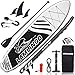 rolimate Tabla de Remo Inflable de pie, con Todos los Accesorios de Sup y Bolsa de Transporte de 120 Pulgadas de Largo / 6 Pulgadas de Grosor de Aleta Inferior para remar (Negro)