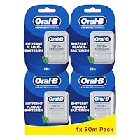 Oral-B Pro-Expert Advanced Zahnband Gewachst, Tiefenreinigung, frische Minze, entfernt Plaque und Speisereste zwischen den Zähnen, 4x 50 m Pack
