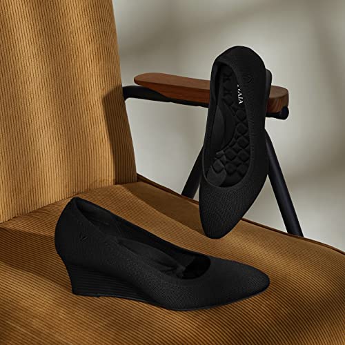 VIVAIA Tamia Wedge Women's Round Toe Wedge Pumps Shoes Comfortable Wedge Heels for Dressy Women Pumps with Arch Support4