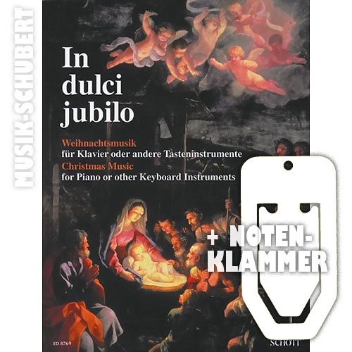 IN DULCI JUBILO inkl. praktischer Notenklammer - Weihnachtsmusik für Klavier oder andere Tasteninstrumente (Cembalo/Orgel) - 80 Stücke aus dem 16. - 20. Jahrhundert in einem repräsentativen Geschenkband (Taschenbuch) von Erna Freitag (Noten/Sheetmusic)
