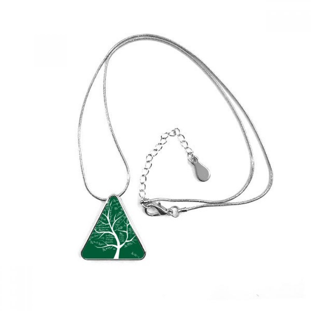 Collier pendentif triangle formules de mathématiques et science avec chaîne