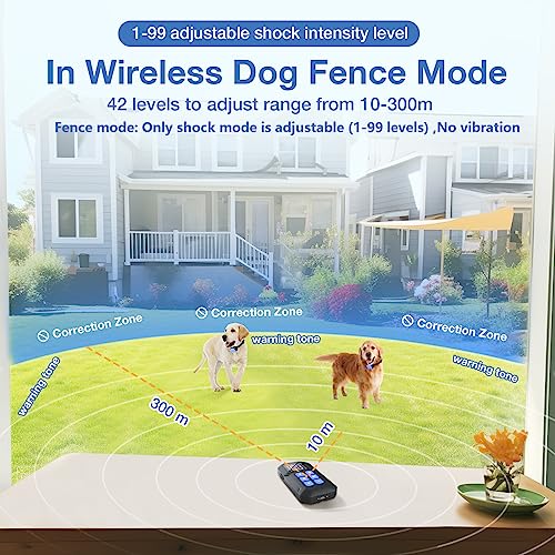 MASBRILL Wireless Dog Fence 2 In 1 Electric Wireless
