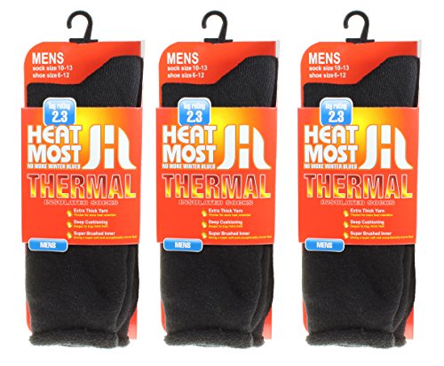 Gelante Mens Heat Trapping Thermal Insulated Socks - HS09-3PC