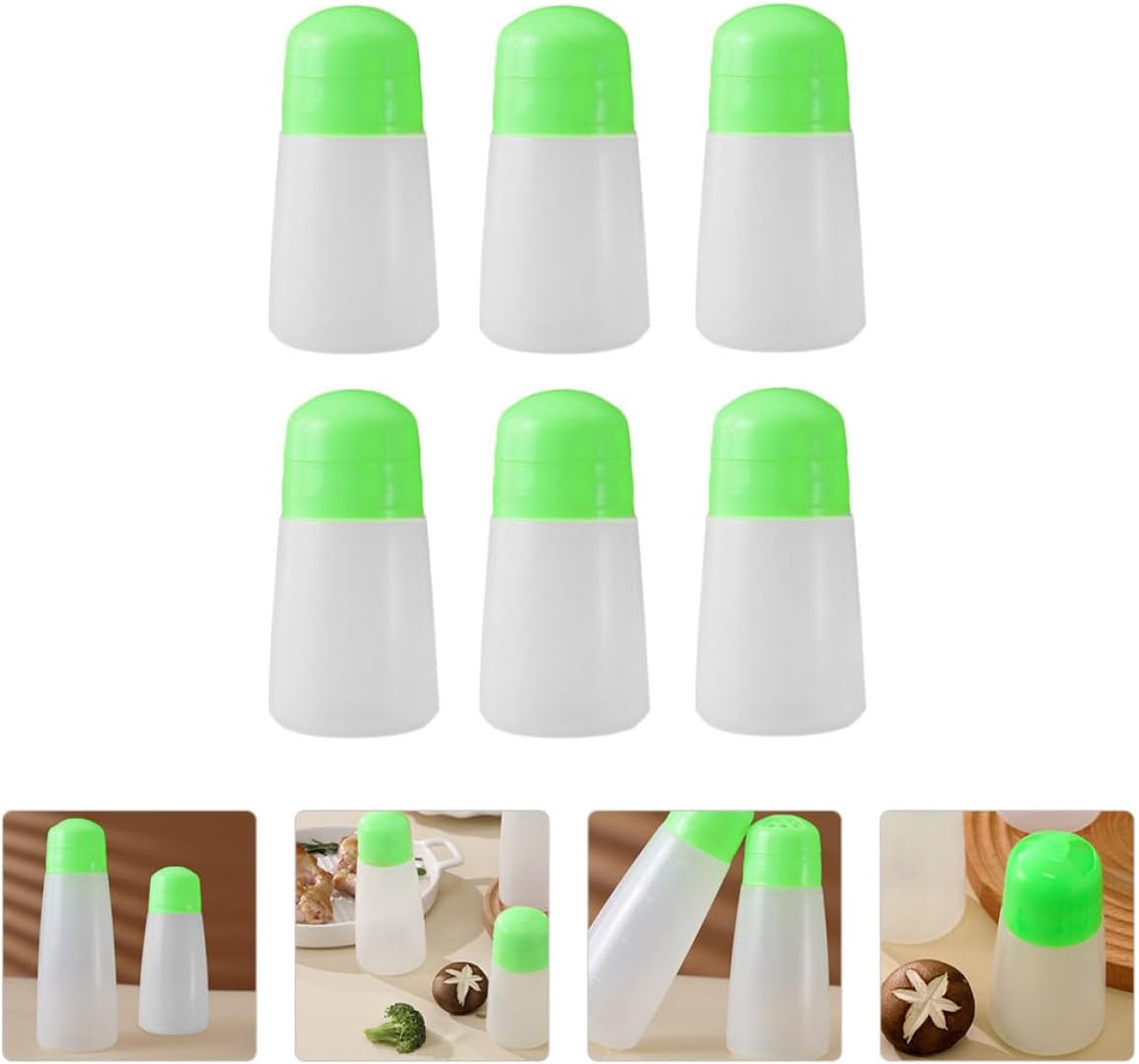 6pcs PP Kitchen Pepper Shaker Xmas for Salt Spice Storage