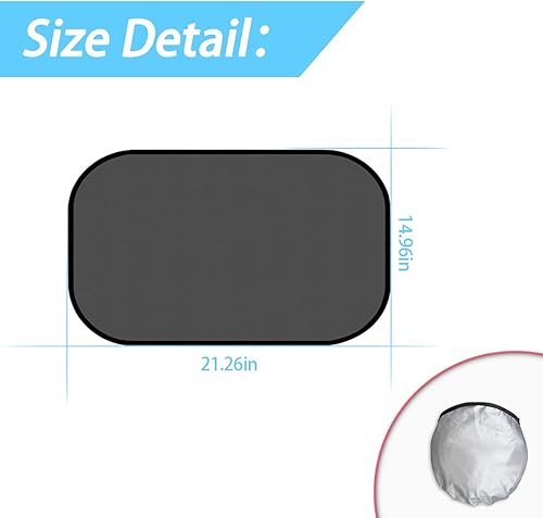 Miniatura 8 de Parasol para ventana lateral de automóvil, 2 piezas magnéticas reversibles para cortinas de ventana para bebés, niños, mujeres y hombres con rayos