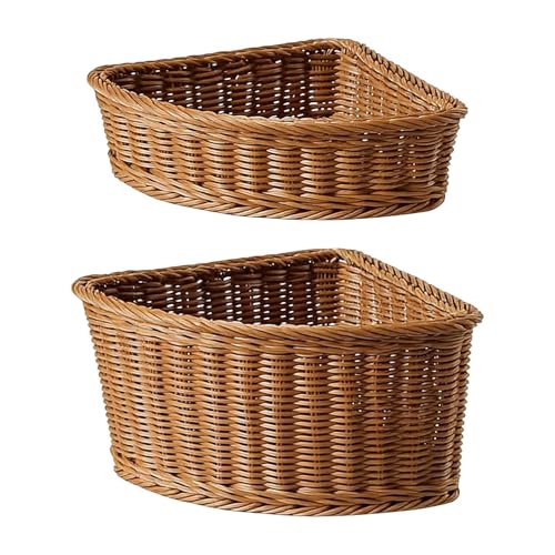 Cesto Triangular de Almacenamiento | Organizador de Esquina con Cesta de Almacenamiento | Canasta Triangular para Armario,Para Armario Gabinete Cocina Baño Ducha Dormitorio Cuarto del Bebé Despensa y