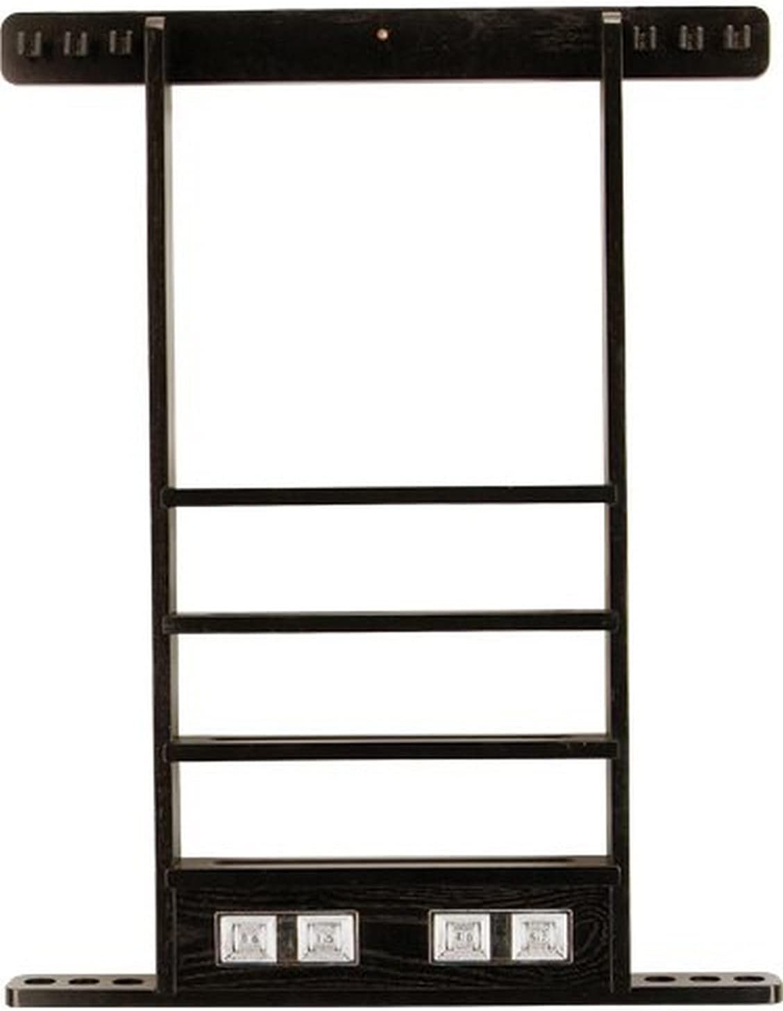 Outlaw Stained Wood 6 Pool Cue Wall Rack with Score Counter