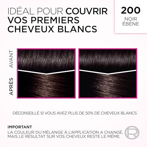 Coloration 200 Ébène Sans Ammoniaque Gloss Casting Crème Gloss 'oreal Paris La Boîte - vue 9