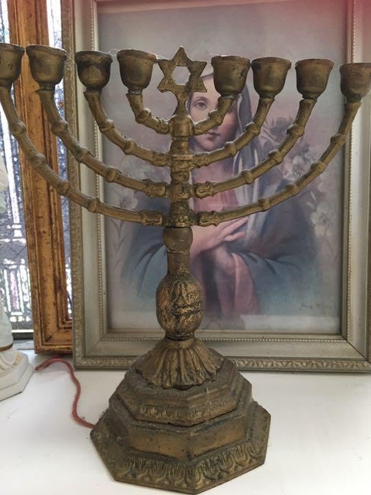 077 フランスアンティーク 真鍮製のキャンドルスタンド セット 燭台