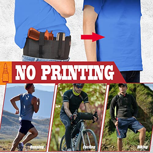 Bundle Of Belly Band + Ankle Holster, Concealed Carry With Magazine Pocket/Pouch For Women Men Compatible With Glock, Ruger Lcp, M&P Shield, Sig Sauer, Ruger, Kahr, Beretta, 1911, Etc #TOP6