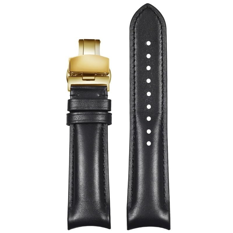 Bracelet en cuir pour Omega Planet Ocean noir pour le quotidien