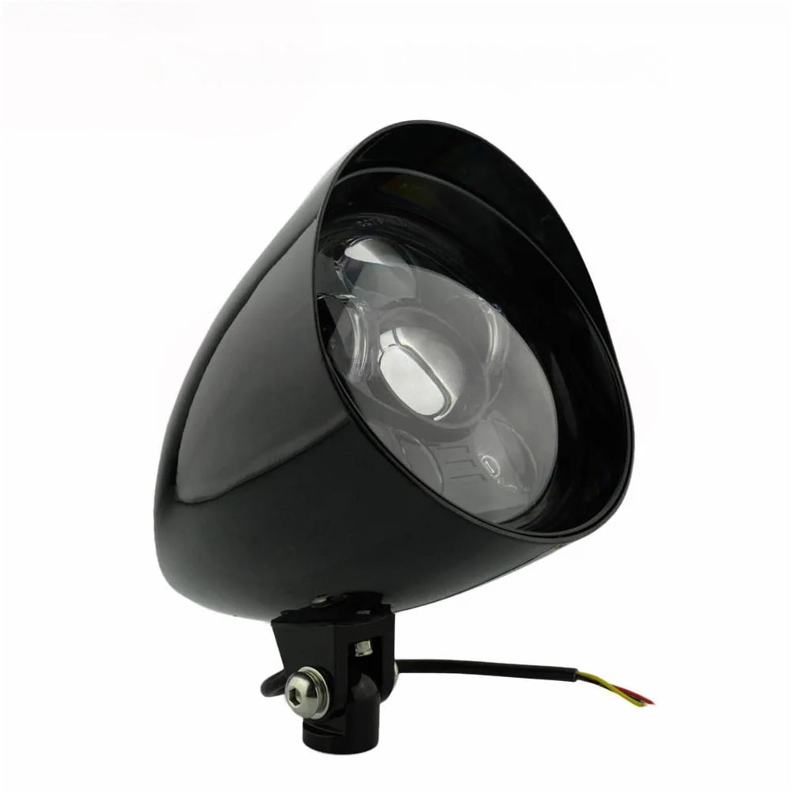 Motocykl Head Light Pasuje do Harley Sportster Softail Dyna Bobber Chopper motocykl Billet aluminium 5.75 "wizjer reflektor LED Dirt Bike przednie światła(Gloss Black LED)
