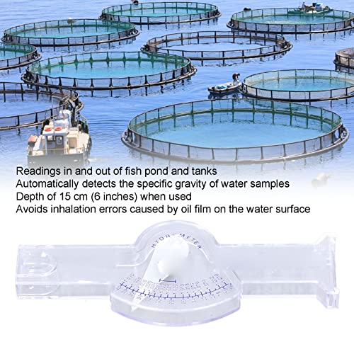 Gavigain Aquarium Salinity Meter, Accurate Readings ±0.002, Automatic Detection, for Fish Containers, Saltwater Aquariums, and Ponds