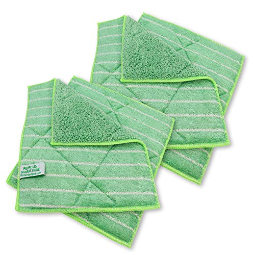 ABACUS Bambus Shine Vorreinigungstuch/Spültuch 25x20 cm 4er Set - Bambustuch Bambustücher (7035)
