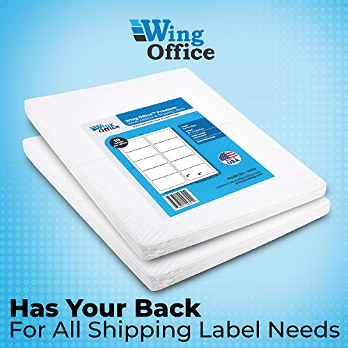 Pro Office Premium 1000 Self Adhesive Shipping Labels For Laser Printers And Ink Jet Printers, White, Made In Usa, 2 X 4 Inches, Pack Of 1000, Same Size As 8163 And More #TOP2