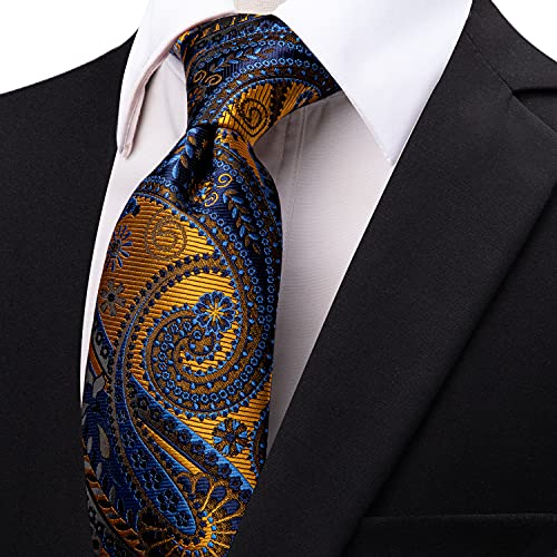 Image of YourTies Paisley Men's Necktie Woven Silk Floral Ties for Men Designer Formal Business Party Wedding