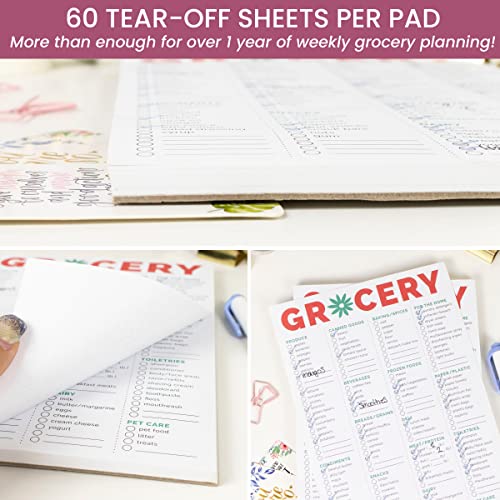 Bloom Daily Planners Magnetic Grocery Shopping List To-Do Pad - Weekly Planning Food Organizer / Tear-Off Notepad Hanging Checklist For Fridge - 6” X 9” #TOP2