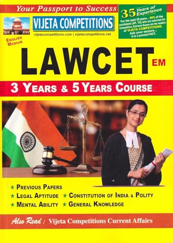 Image of LAWCET 2026 Entrance Exam Guide | 3 Years & 5 Years LLB | Vijetha Competitions (English Medium)