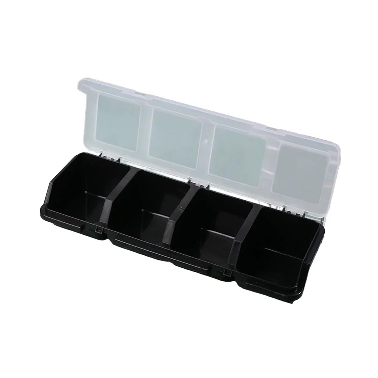 Screw Storage Organiser 2pcs Hardware Organizer Box 4 Compartments Small Parts Plastic Screw Store Nuts Bolts Storage