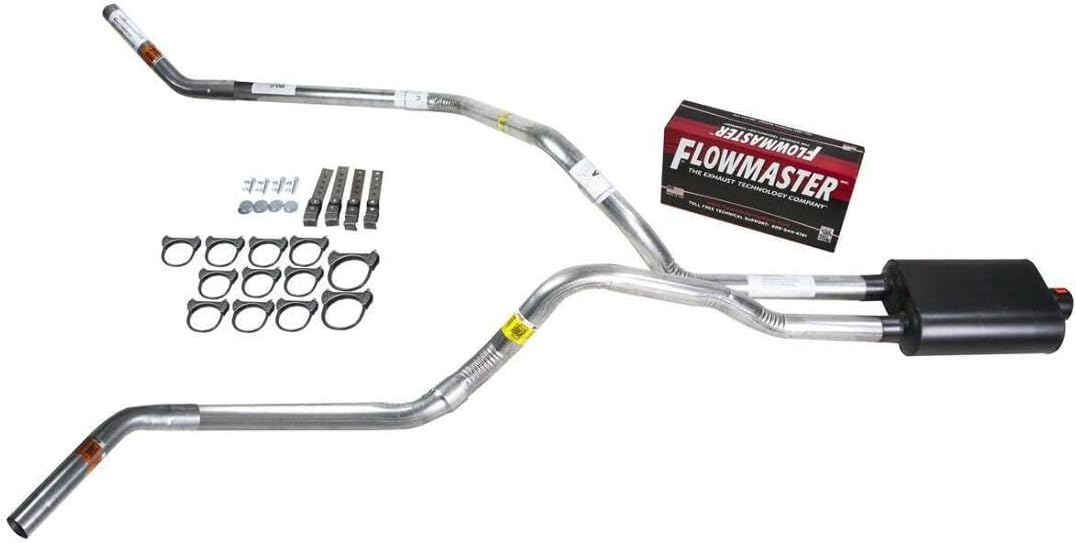 Truck Exhaust Kits - DIY dual exhaust system 2.5 pipe Flowmaster Super 40 Corner exit