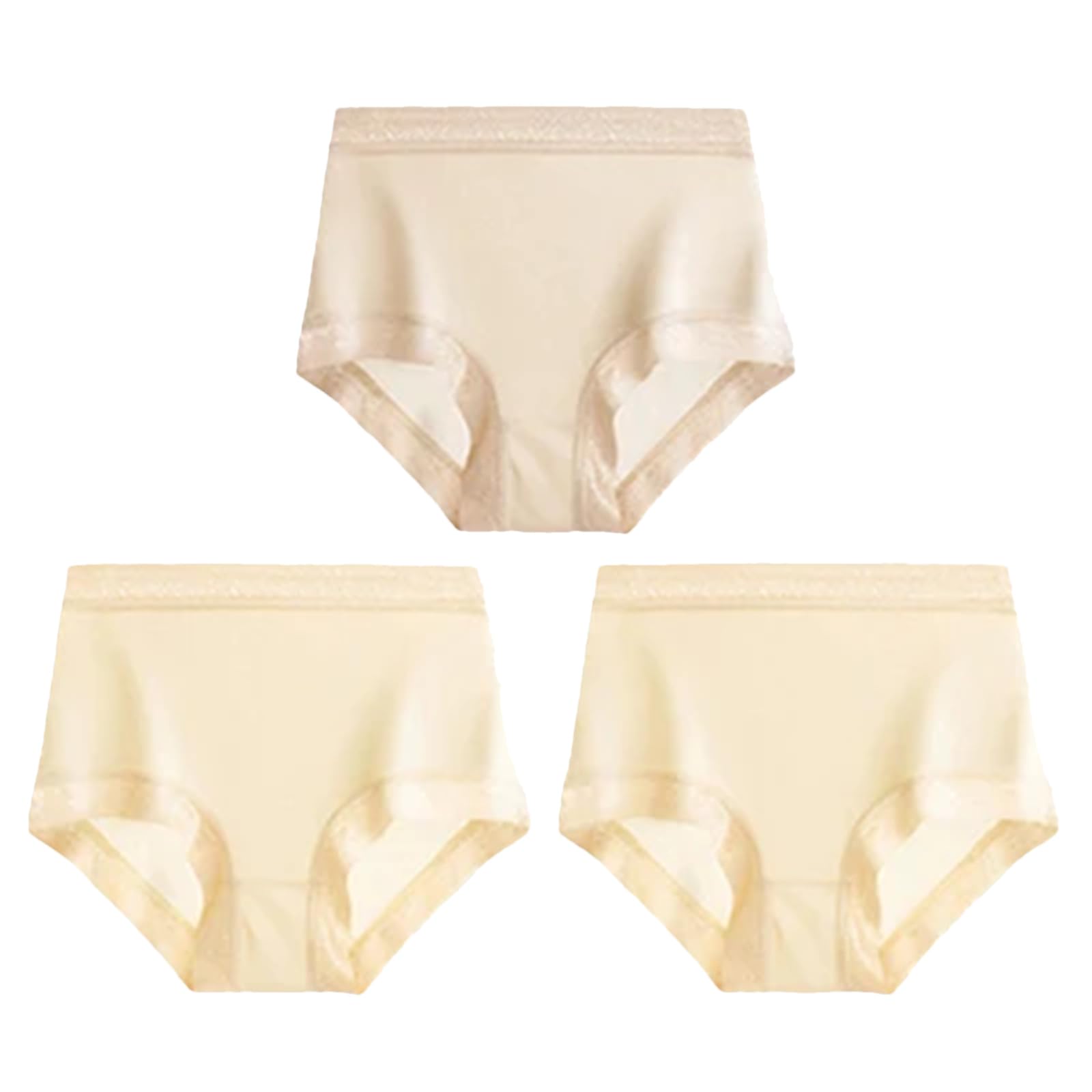 Biancheria intima da donna in seta, boxer corti per taglie forti, senza cuciture, confezione da 3