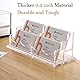Visitenkartenhalter für den Schreibtisch, Karten-Organizer für Damen und Herren, 4 Fächer, 2 Etagen, transparentes Acryl, Visitenkartenständer mit 1 Packung (4 Fächer)