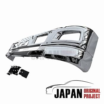 いすゞ エルフ フロントバンパー フォグカバー付き メッキ 新品 No.４４ メッキ フロントバンパー リップ一体型 メッキフォグカバー