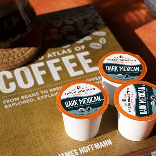 Image of Fresh Roasted Coffee, Organic Dark Mexican K-Cup Pods for Keurig Brewers, Dark Roast, USDA Organic, 3rd Party Tested for Mold, Mycotoxin & Pesticides, Kosher, 24 Count (Pack of 3)