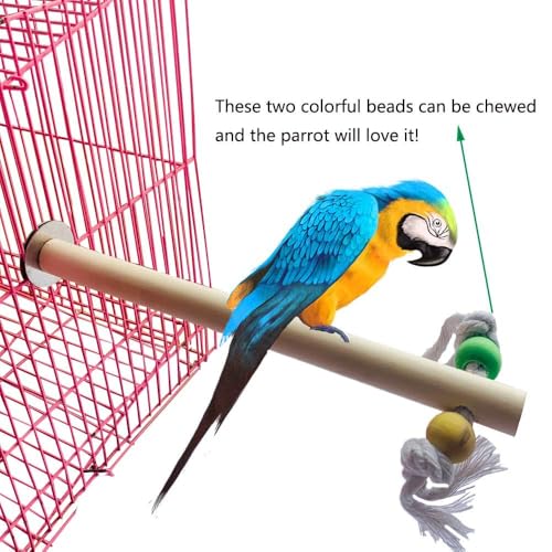 Image of PINVNBY Bird Playground, Wood Parrot Play Gym Stand Perch Bird Cage Accessories for Small and Medium Parakeet Cockatiel Conure Love Birds Finch