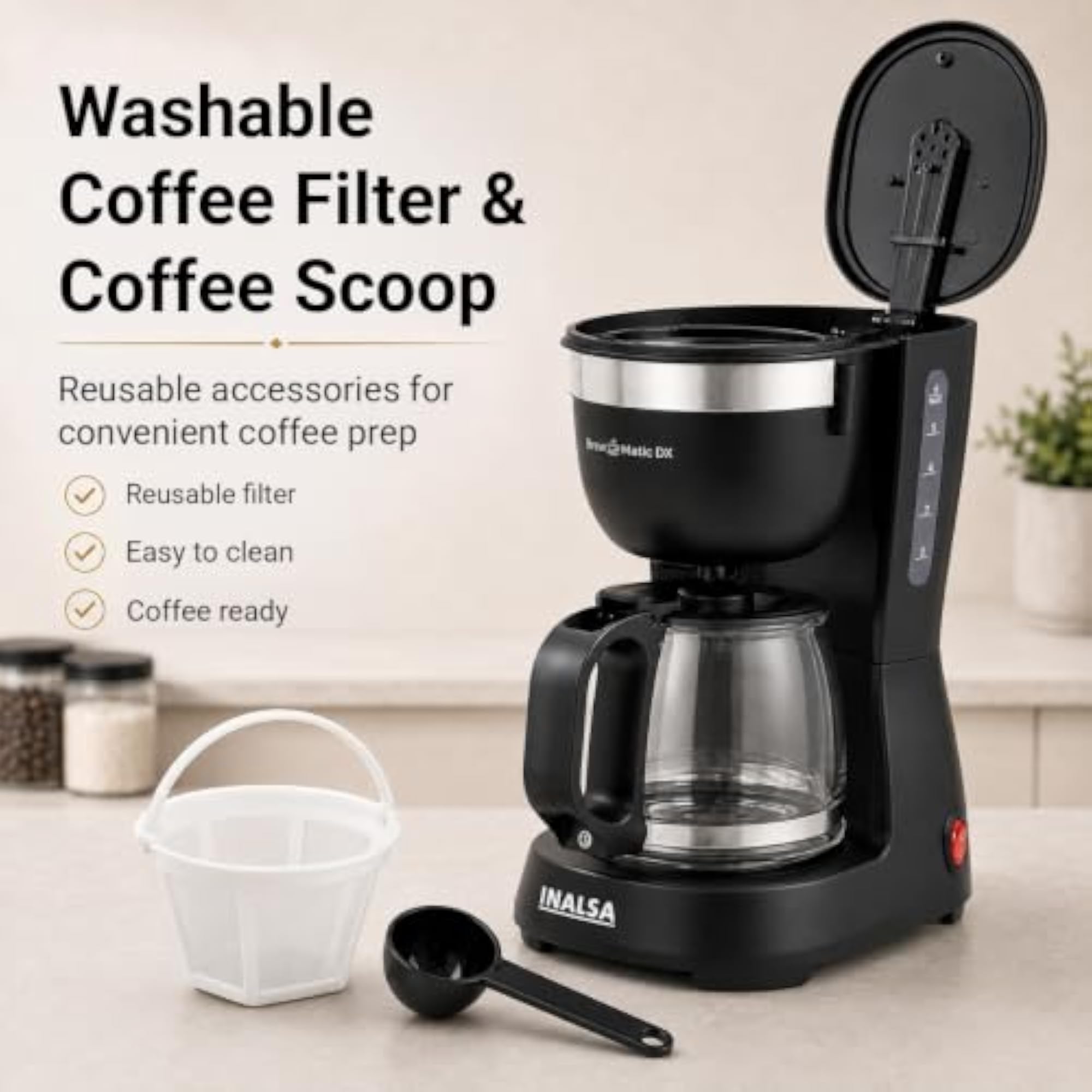 650-Watt Coffee Maker with Anti-Drip & Keep Warm Function