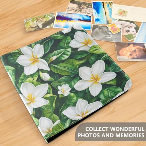 Álbum de Fotos con Portada de Cuero PU, Diseño Floral Tahití, Capacidad 80 Fotos de Tamaños 4x6, 5x7 y 6x8, 40 Páginas miniatura 5