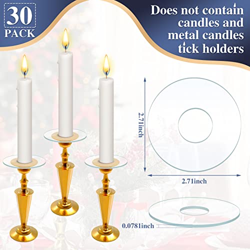 Vesici 30 Pcs Wedding Glass Candle Bobeches Crystal Candle Rings Clear Candle Drip Protectors Wax Catcher For Candlestick Holders Taper Candle For Home Wedding, Dinning, Birthdays Party Housewarming #TOP2
