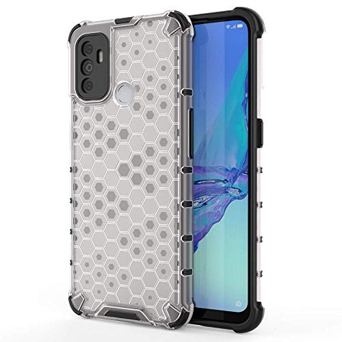 Image of Glasgow | for Oppo A53 Honeycomb Pattern Back Case Cover for Oppo A53 - Transparent