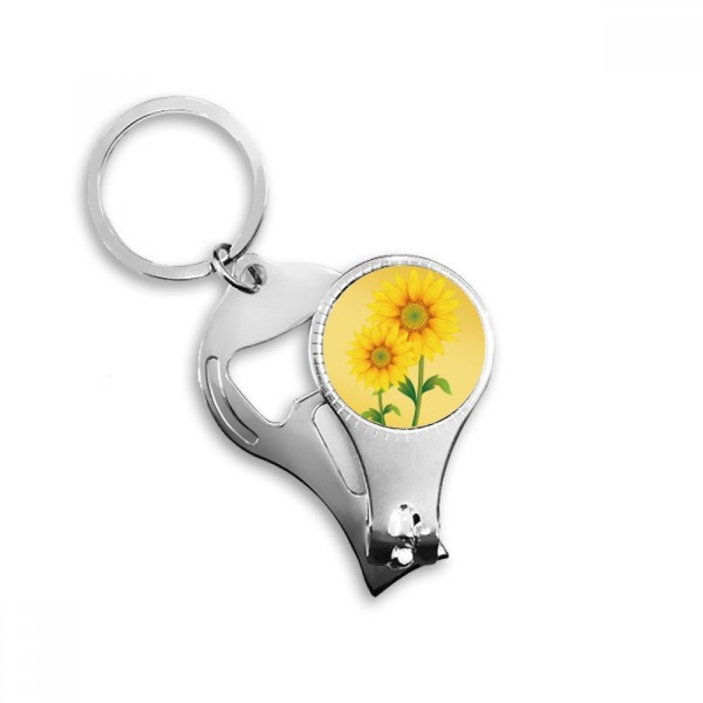 Coupe-ongles tournesol jaune avec lames en acier haute précision