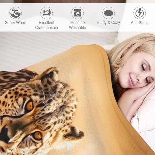 Manta de franela leopardo 180x200 cm colcha polar 3D para sofa 6