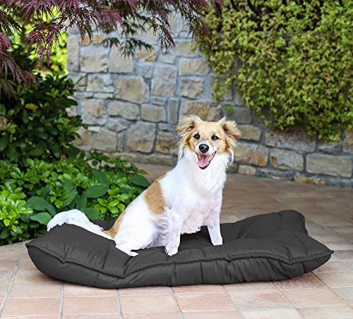 Italian Bed Linen Maxy hondenkussen gevoerd, rookgrijs, 60 x 100 cm - Afbeelding 4