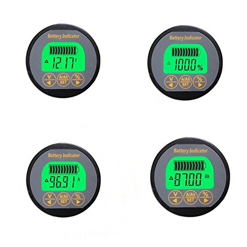 AiLi Batteriemonitor Tester Voltmeter Amperemeter 8-120V 0-350A 999Ah für Auto Auto Motorboot Wohnwagen Wohnmobil Wohnmobil Solar