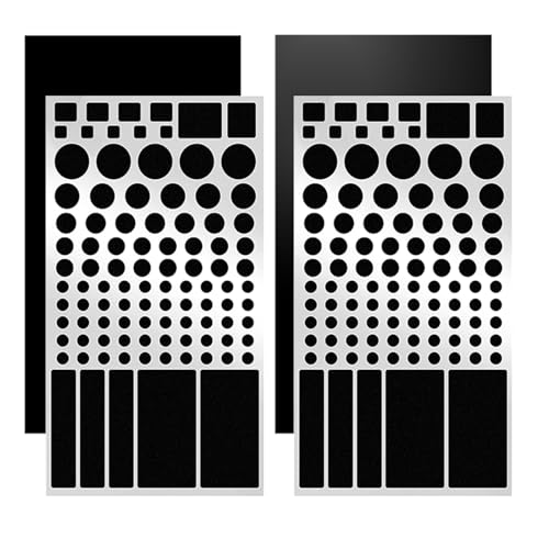 LED Light Blocking Stickers, Blackout Stickers Light Dimming Stickers for Electronics Blackout Stickers for Routers LED Covers Blackout (2 Sheets Cut and 2 Sheets Whole)
