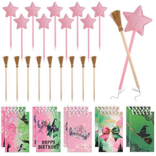 Crayons de sorcière et stylos étoile pour un anniversaire magique réussi