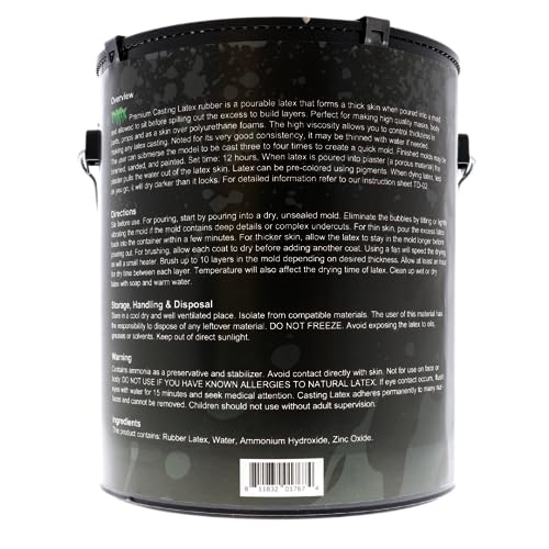 Casting Latex 1 Gallon - Premium Latex for Prop Making, Easy Mold Making, Pouring, and Brushing on Coats!