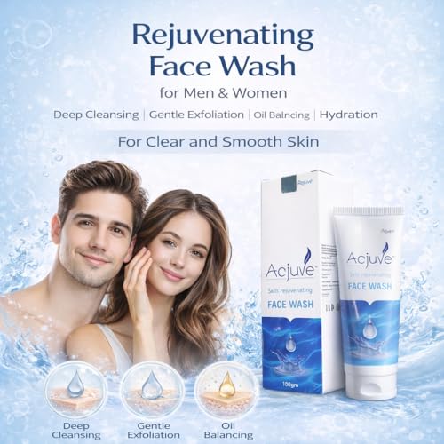Image of Rejuvenating Face Wash for Men and Women 100 g | Enriched with Salicylic Acid and Aquaxyl for Deep Cleansing, Gentle Exfoliation, Oil Balancing, and Hydration | For Clear and Smooth Skin