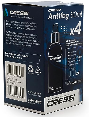 Cressi Anti-Fog 60ml- 4 Pack