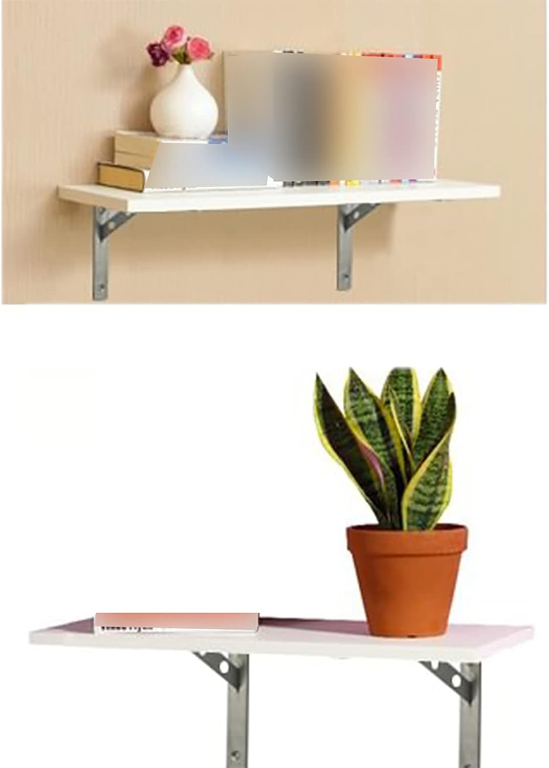 Shelf Brackets,2 Pack Heavy Duty Triangle Wall Brackets,Floating Shelves Brackets,Metal Shelves Wall Mount Shelf,Kitchen Shelves,Space Saving Max Load 99lb