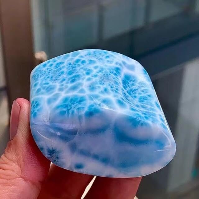 Amazon.co.jp: 天然ラリマー ルース 置物 43.6*49*27.3mm : ファッション 