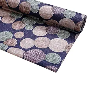 Kuber Industries Kitchen Drawer/Cabinet Shelf Mat|3D Circle Design with PVC Material|Adjustable Size 10 Mtr Roll (Blue)-CTKTC040156, Polyvinyl Chloride