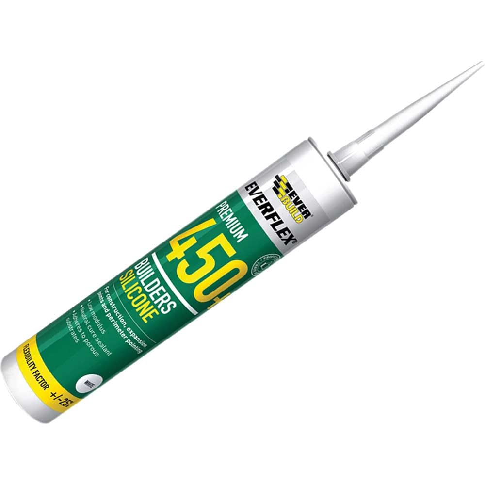 Everbuild 450BN Builders Silicone Sealant Brown 310ml 450