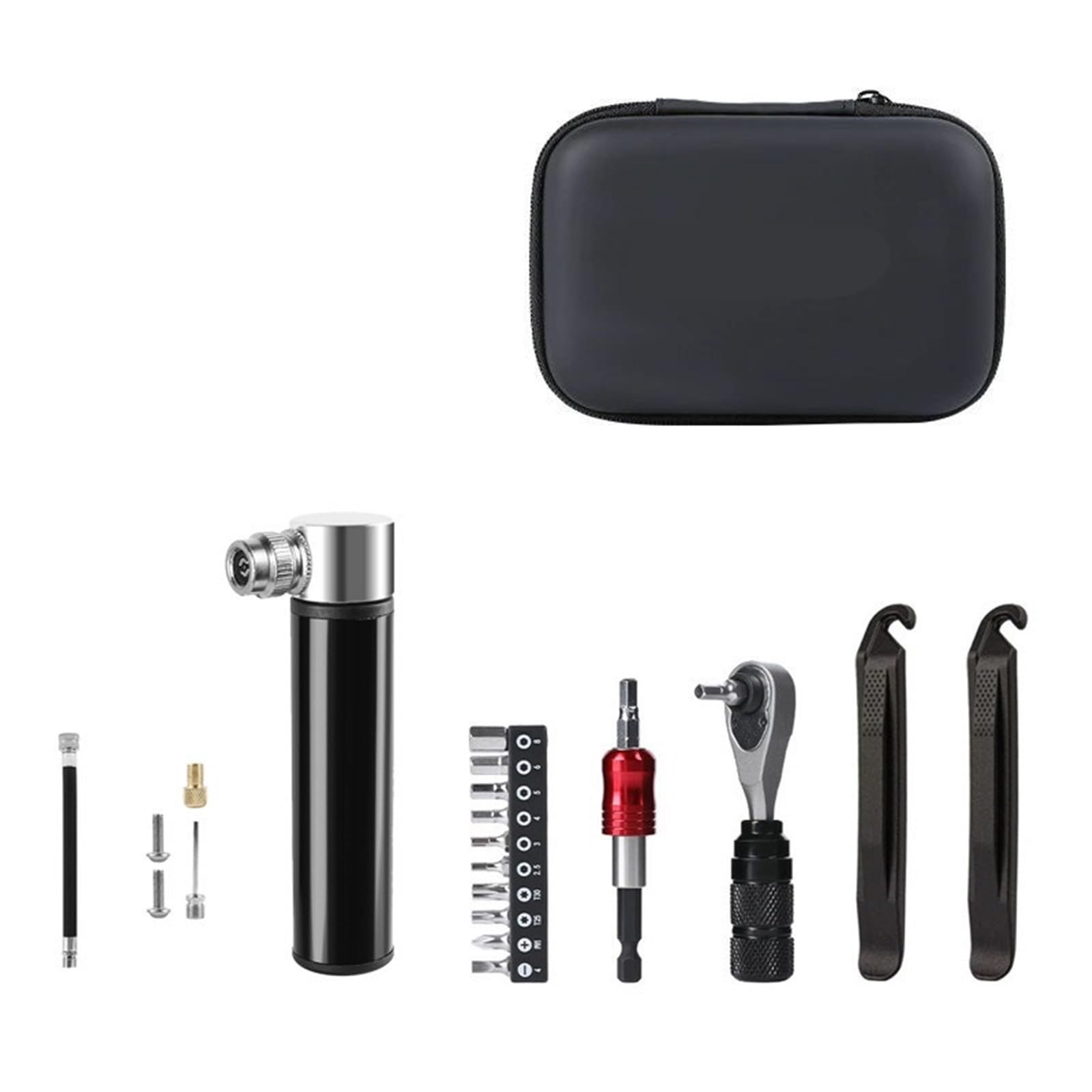 Generico Kit di Strumenti di Riparazione Bici Multifunzione Portatile, Set di Attrezzature Ciclistiche Combinate for La Manutenzione di MTB E Scooter