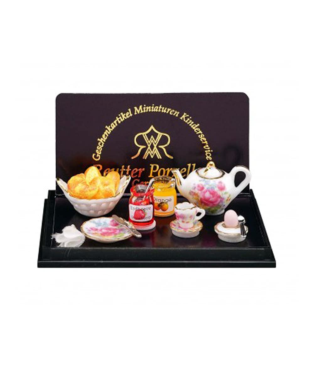 Dollhouse Dresden Rose Continental Breakfast Set Reutter Dining Accessory 1:12